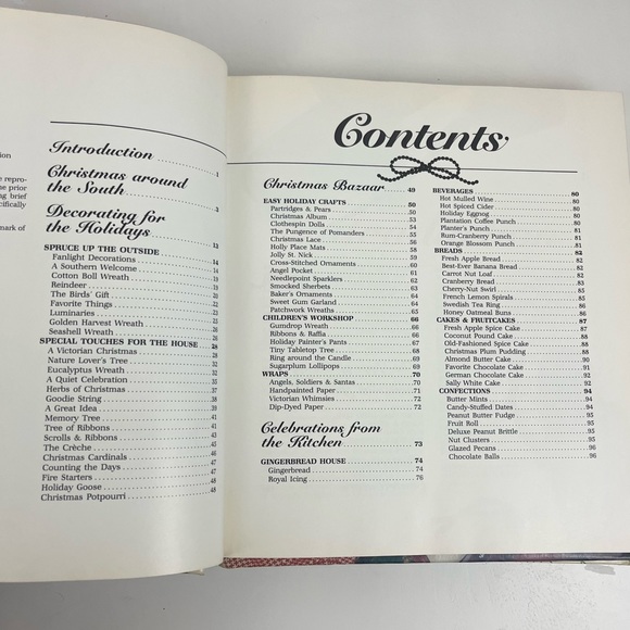 1982 Christmas With Southern Living Hardcover Book Recipes Decorating & Patterns - Picture 6 of 16